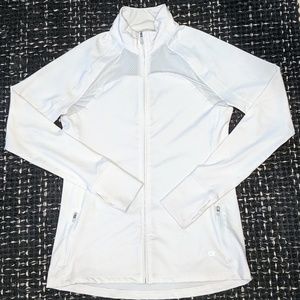 GAP FIT White Full Zip Athletic Jacket size MEDIUM